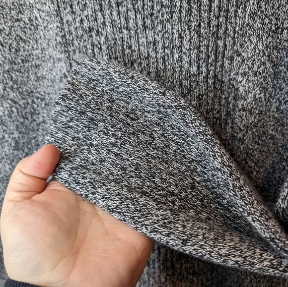 Vintage Salt Pepper V Neck Long Sleeve Knit Sweater Women Size 1 - Picture 5 of 8